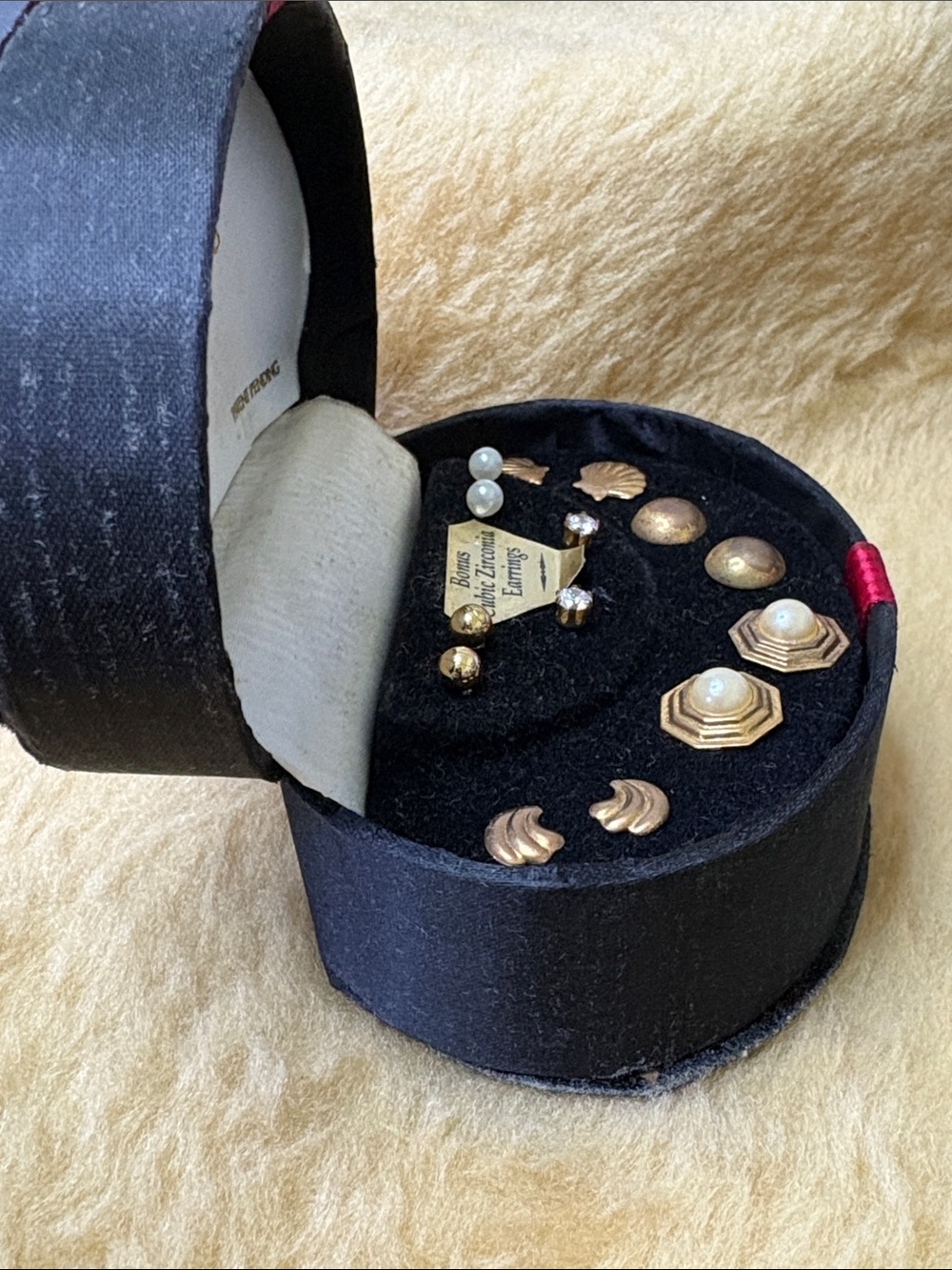Gold-Tone Faux Pearl and Shell Earring Set - Multi Pair - Picture 4 of 8